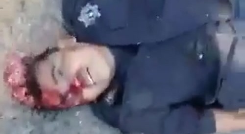 Group of police officers murdered by a cartel.