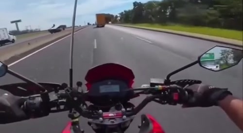 motorcyclist sends himself into a world of pain