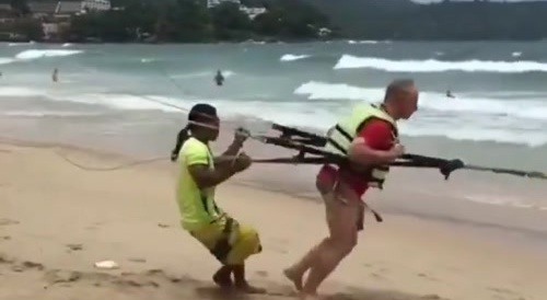 old man falls to his death while parasailing