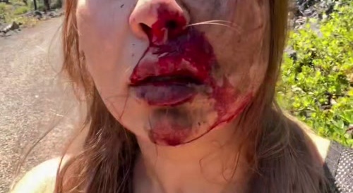 Bike face girl