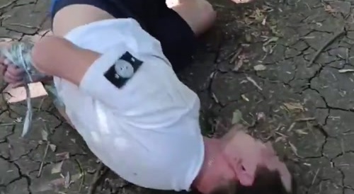 Vityaz troops torture a fellow serviceman with electric shocks.