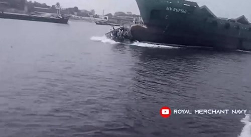 Cargo Ship Clears The Way