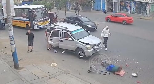 Lady Gets Rammed By Car