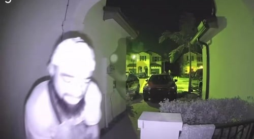 Man Beats Woman on Ring Camera - boobs alert