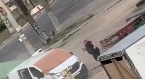 drone attacks Ukrainian civilian.