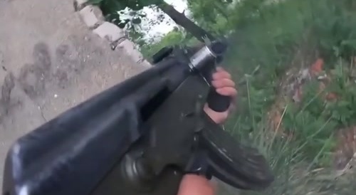 guncam video shooting down a soldier