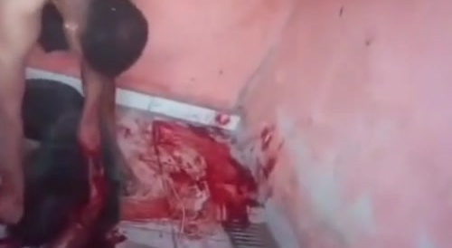 Gang member brutally beats up a woman