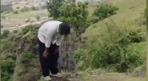 Indian cliff diving shot on iPhone