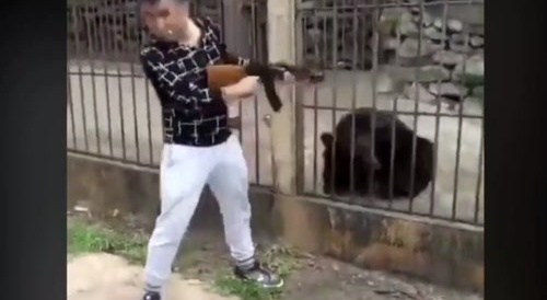 China man kill a bear