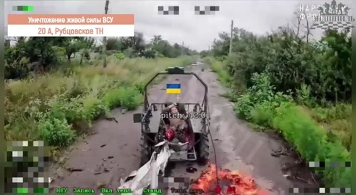 Finishing off a wounded Ukrainian so that he doesn't kill anyone again.