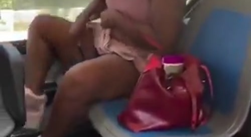 Hairy Ratchet Shaves Her Pubes on a Bus