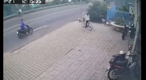 He just left the kitchen.