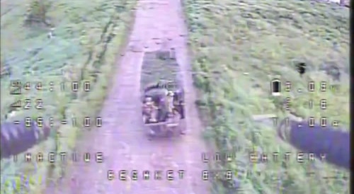 Blows to the backs of trucks filled with russian soldiers.