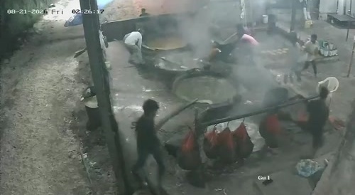 Indian Falls into Hot Pot