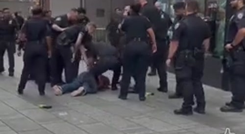 Knife-wielding woman was shot by NYPD officers in Times Square