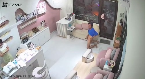 Pervert Jerks Off at Nail Salon