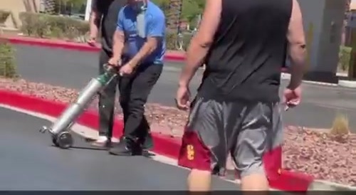 Grumpy Grandpa Forgets His Oxygen Tank