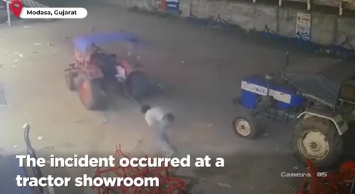 Thief Runs Over Himself With Stolen Tractor
