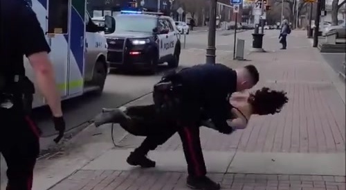 Genderfluid kicks cop