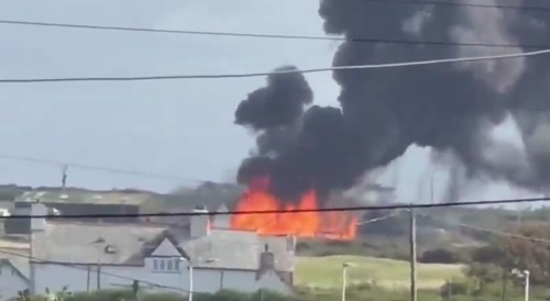 training jet crashes in UK Wales