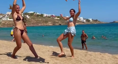 Bikini back flip fail