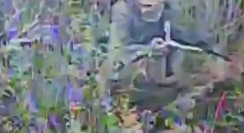 A russian invader burned to death after a drone strike.