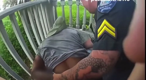 Wanted Felon Jumps Thru Window 2 Escape Cops