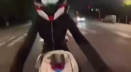 girl on bike deliberately run over