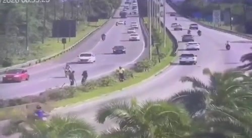 Mowing the ass on the median