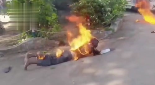 Self-Immolation Outside Police Station