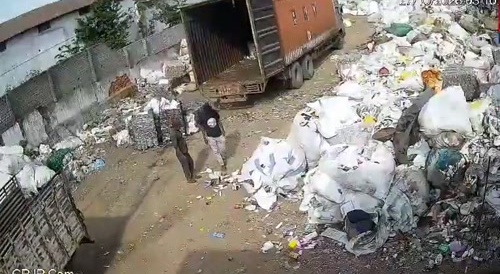 Little explosion in trash