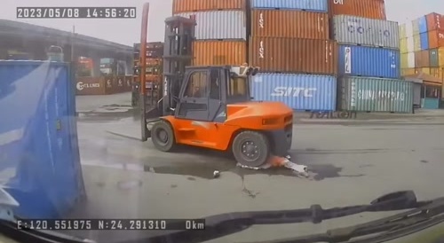 Nasty forklift injury
